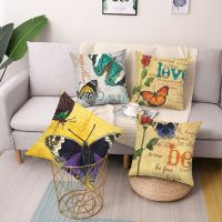 （ALL IN STOCK XZX）Iris japonica Oil Painting Square Pillow Case Car Sofa Chair Sofa Pillow Case Simple Home Decoration Ornaments   (Double sided printing with free customization of patterns)