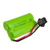 แบตเตอรี่ 7.4V. 2500 mAh. Li - ION # 14500 มีปลั๊กแบบสามสาย SM-3P ใช้สำหรับรถบังคับ ปืนของเล่น