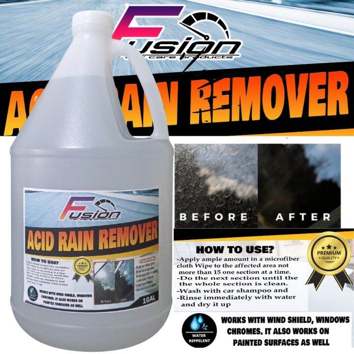 Fusion Acid Rain Remover Water Marks Remover 1 Gallon Water Marks For Windshield Acid Rain