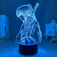 ☏♗✻ Led Night Light Anime Rurouni Kenshin for Bedroom Decor Light Battery Powered Birthday Gift Manga 3d Lamp Kenshin Himura