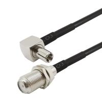 1 Meter 50 Ohm TS9 Male to F Female RG174 Nut Bulkhead Connector TS9 RF Pigtail Male Right Angle Plug To F Female Jack Connector