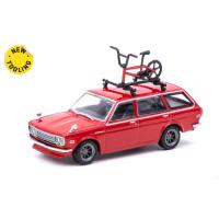 Tarmac Works Datsun 510 Bluebird Wagon Red LHD Global64 1/64