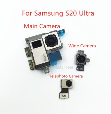 1pcs กลับใหญ่กล้องหลังหลักกล้องด้านหน้าโมดูลสายดิ้นสําหรับ Samsung Galaxy S20Ultra S20 Ultra Original แทนที่ชิ้นส่วน
