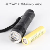 Convoy S21D 21700 flashlight with quad TIR lens 219B 519A XPL HD 12groups with 21700 battery inside Rechargeable  Flashlights