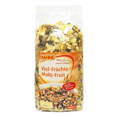 สินค้ามาใหม่! ฮาทเน่ ซีเรียล มูสลี่ มัลติ ฟรุต 1 กก. Hahne Cereal Muesli Multi Fruits 1 kg ล็อตใหม่มาล่าสุด สินค้าสด มีเก็บเงินปลายทาง