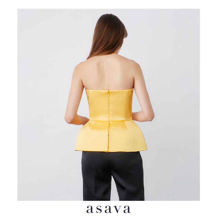 asava-pf22-satine-strapless-body-round-blouse-เสื้อผู้หญิง-อาซาว่า-เกาะอกโอบไหล่