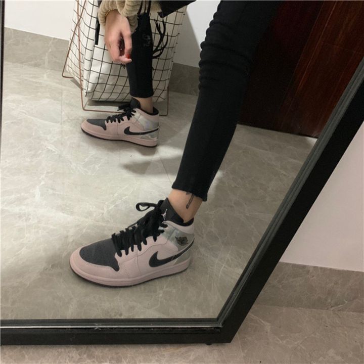 hot-original-nk-ar-j0dn-1-mid-pink-womens-limited-soft-sole-non-slip-basketball-shoes-sports-shoes-all-match-casual-shoes