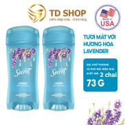 Combo 2 chai Lăn khử mùi nữ Secret Clear Gel 73g Lavender - TD Shop