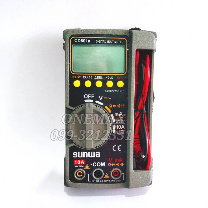 มัลติมิเตอร์ดิจิตอล-sunwa-cd801a-digital-multimeter-มิเตอร์วัดไฟ-ดิจิตอลมัลติมิเตอร์-มิเตอรดิจิตอล-เครื่องมือวัดไฟ