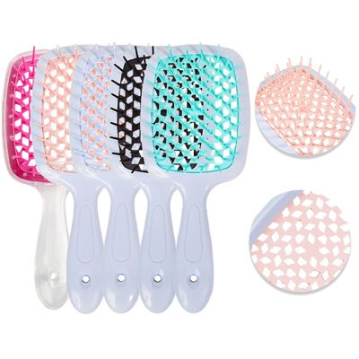 New Wide Teeth Hollow Mesh Combs Women Scalp Massage Comb Hair Brush Hollowing Out Home Salon DIY Hairdressing Tool