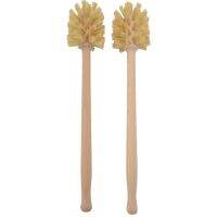 ✜✎ Toilet Brush 2 Pack Wood Toilet Brush Made of Beechwood Strong Jute Bristles with 360° Cleaning Power