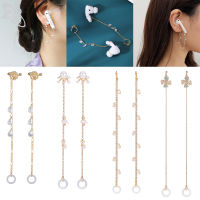 Anti-Lost Chain Drop Earrings Gold Plated Dangle Earrings Earphone Holder Strap Charm Studs and Cuff Earring Accessories