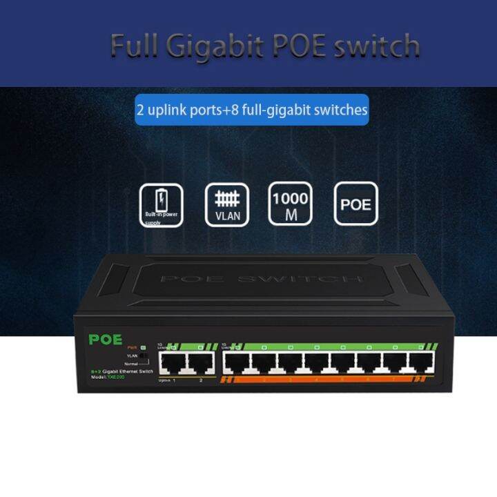 Gigabit POE switch Ethernet Network Switch Built-in power supply ...