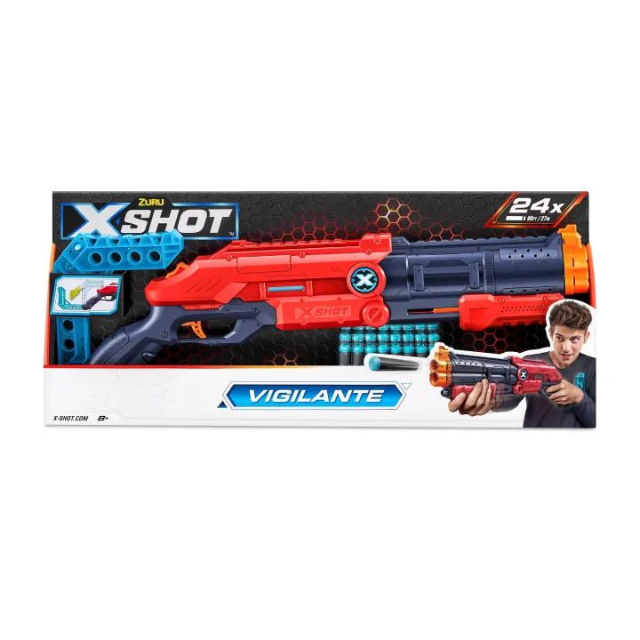 X-Shot Excel Vigilante 36437 Age 8 years and above, 24 Foam darts | Lazada  PH