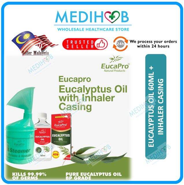 Eucapro Eucalyptus Oil 60ML with Inhaler Casing | Lazada