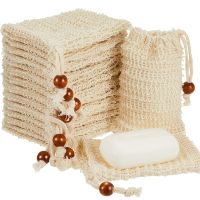 30 Pack Exfoliating Soap Bag Natural Soap Saver Pouch Bag For Shower Reusable Bath Soap Bags With Drawstring Bubble Foam Pocket