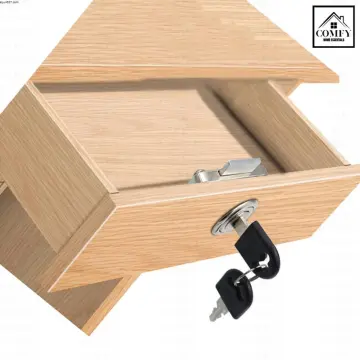 2 Pcs Desk Drawer Lock With Keys Zinc Alloy Cylinder Lock For Locker 3  Drawer Wooden Desk Pedestal