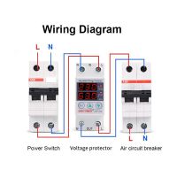 Usage Dual LED Display Voltage Surge Protector 230V Adjustable Voltage Surge Protector Relay with Limit Current Protection