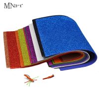 MNFT 10Pcs 20*30cm 1.8mm Sponge Paper Glitter EVA Random Color Flash Float Foam Sheet Fly Tying Material for Bugs Cricket body Adhesives Tape