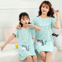 Kids Girls Nightdress Summer Cotton Girl Night Dress Childrens Sleepwear Cartoon Nightwear Nightgowns Pajamas For Girls 2-18Y