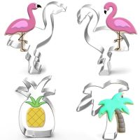 Creative Cookie Cutter Mold Flamingo Pineapple Shape Stainless Steel Biscuit Fondant Cake Moulds Cake Mold Baking kitchen Tools Bread Cake  Cookie Acc