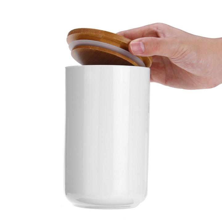 กระป๋องน้ำตาลกาแฟชาเซรามิก450-650-850มล-พร้อมขวดโหลเก็บของในครัวฝา