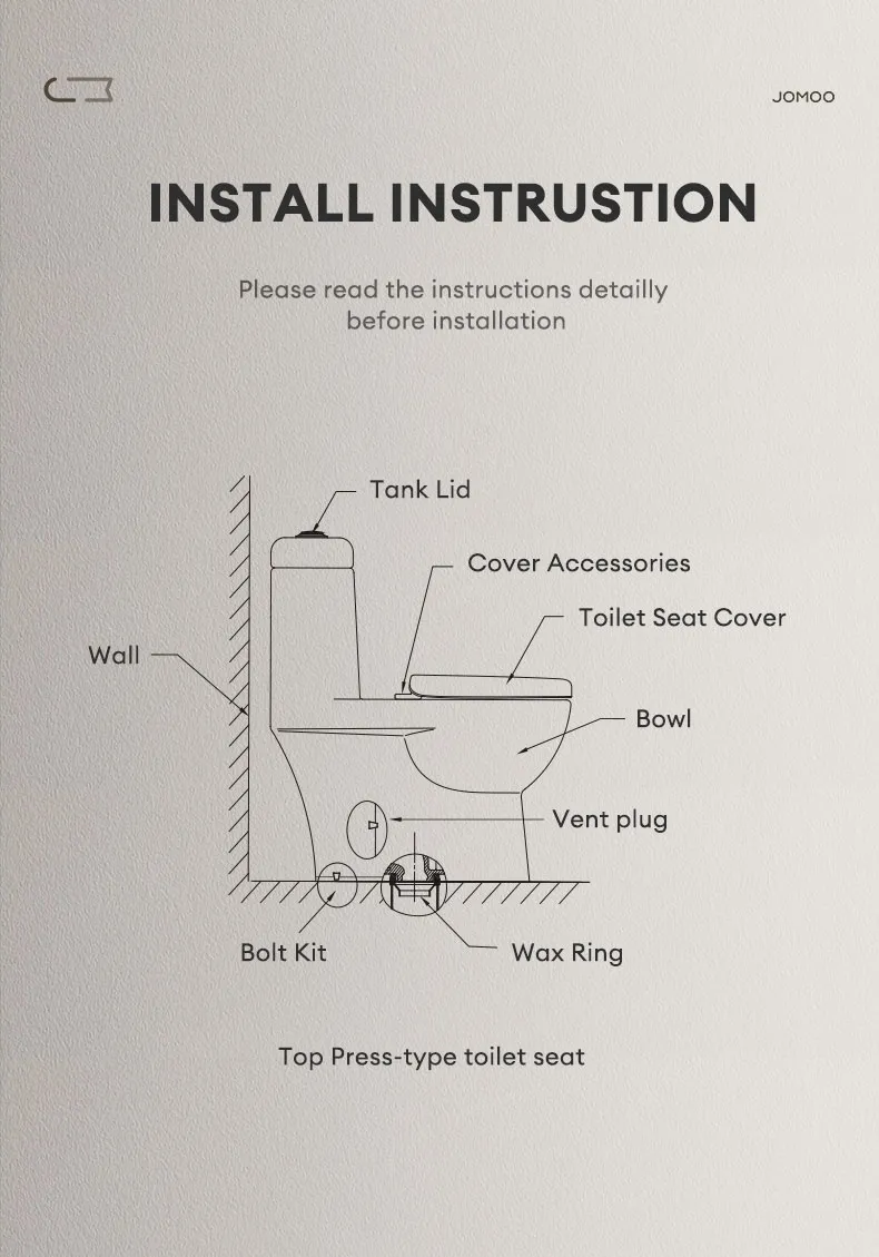 [NEW ARRIVAL] JOMOO Ceramic Toilet Water Saving Powerful Siphoning