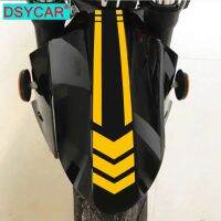 ۩ DSYCAR 2Pcs Reflective Motorcycle Stickers Wheel on Fender Waterproof Safety Warning Tape Car Motorbike Decoration Accessories