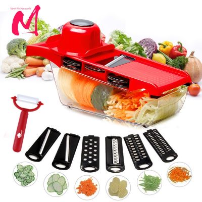 【YF】 Myvit Vegetable Cutter with Steel Blade Slicer Potato Peeler Carrot Cheese Grater vegetable slicer Kitchen Accessories