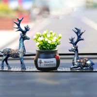 卍✟▥ Cute Car Bobbleheads Resin Car Interior Dashboard Toys Deer Auto Decor For Girls And Boys Accessories China Support Dropshipping