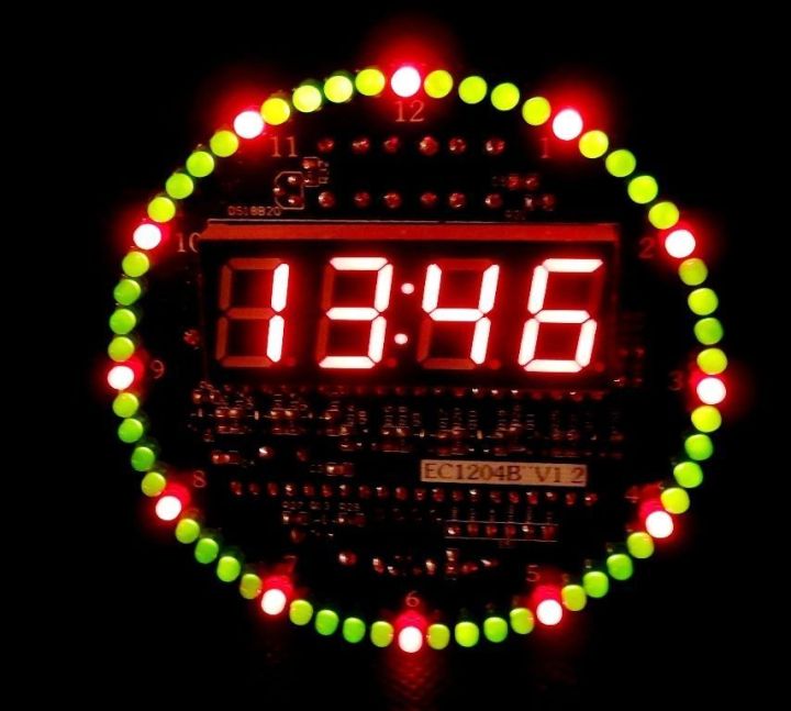 worth-buy-ชุดหมุนนาฬิกาปลุกดิจิตอลอิเล็กทรอนิกส์แบบทำมือ-ds1302-51-scm-กระดานเรียน5v-xp-แสดงวันที่ดีไซน์ตามหลักการ