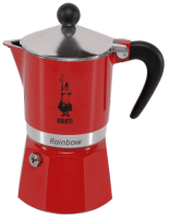 Bialetti Moka Pot Rainbow 3 cups หม้อต้มกาแฟ บีเลตติ แท้ รุ่น เรนโบว์ 3 คัพ สีแดง