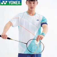 HOT ； Yonex ชุดกีฬาแบดมินตัน ครบรอบ แขนสั้น เวอร์ชั่นเกาหลี สําหรับผู้ชายและผู้หญิง เสื้อวัฒนธรรม แห้งเร็ว