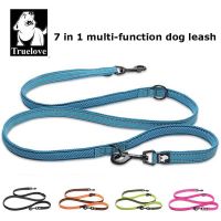 Truelove 7 In 1 Multi-Function Adjustable Dog Lead Hand Free Pet Training Leash Reflective Multi-Purpose Dog Leash Walk 2 Dogs Leashes