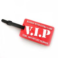 【DT】 hot  New Creative Letter "VIP" Cute Travel Accessories Luggage Tags Suitcase Cartoon Style Fashion Silicon Portable Travel Label