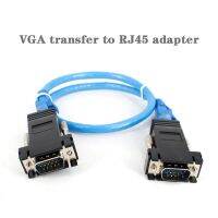 Adaptor Konverter VGA Extender Male Ke Lan Cat5 Cat5e/6 RJ45 Ethernet Female