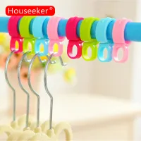 Houseeker 10Pcs Windproof Laundry Hanging Buckle Clothes Hanging Organizer Hooks Avoid Cloth Blown Away Home Outdoor Hanger Rack