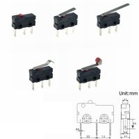 ‘；【=- 5Pcs Mini Micro Limit Switch NO NC SPDT 3 Pins 8Mm Longer Terminals 5A 125V 250V 29Mm Roller Arc Lever Action Push Microswitches