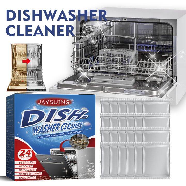 [COD] JAYSUING Dishwasher cleaning and descaling tablets to heavy oil stains kitchen bathroom