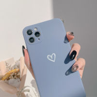 Simple Solid Color Love Heart Korean Phone Case For iPhone 11 Pro Max Xr X Xs max 7 8 Puls Se  Cases Soft Silicone Cover