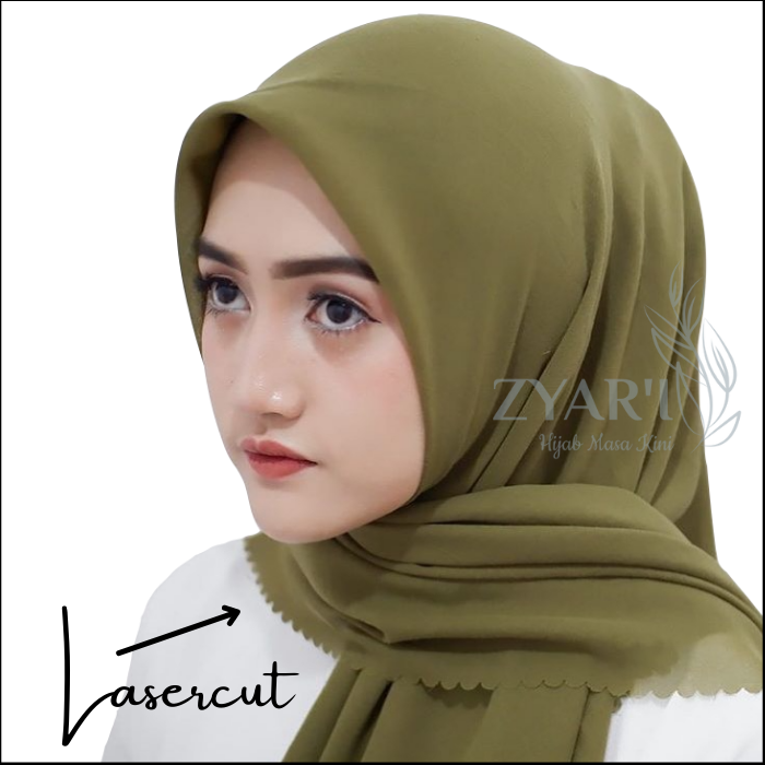 Hijab Laser Cut Bella Segiempat / Kerudung Segi Empat Laser / Jilbab ...