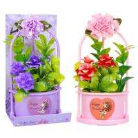 【DT】 hot  1pc Artificial Bonsai Fake Flower Pot Simulation Flower Potted Ornaments For Home Garden Party Craft Plant Decor