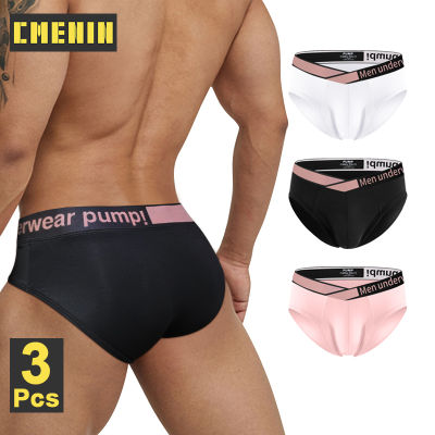 CMENIN PUMP 3Pcs ขายร้อน Modal เซ็กซี่ชายชุดชั้นในชายกางเกง Breathable กางเกง Jockstrap กางเกงในชาย MP230