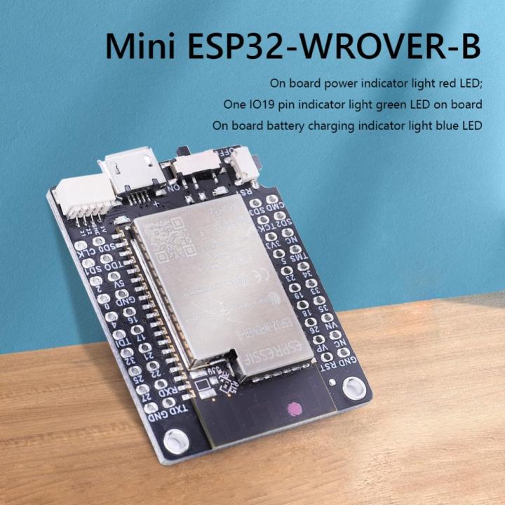 mini32-esp32-wrover-b-โมดูล-psram-รองรับ-wi-fi-บลูทูธได้ผ่านโมดูล-mcu-ไฟแสดงสถานะพลังงาน-dc-3-6v-5v-led-สีแดง