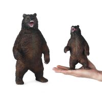 、‘、。； Big Size Simulation Wild Animal Figurines Standing Brown Bear Zoo Animal Model PVC Action Figure Collection Decoration Kids Toys
