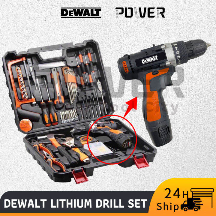 Dewalt 10mm Lithium Power 12V Cordless Drill and Free Accessories Kit