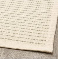 Rug, flatwoven, natural/light green