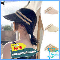 Easy หมวก​สานครึ่งหัว หมวกสานกันแดด สไตล์เกาหลี  Sun hat