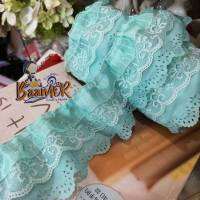 1y LACE6806811 ผ้าลูกไม้ ระบายข้าง ขนาดกว้าง 6 cm x ความยาว 90 เซนติเมตร ราคาหลาละ 60 บาท