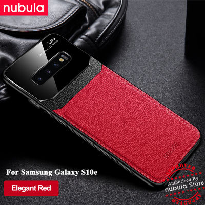 NUBULA สำหรับ Samsung Galaxy S10e SM-G970 ปลอก Hard Grained หนังฝาหลังกระจกเพลกซีโทรศัพท์มือถือสำหรับ Samsung Galaxy S10e